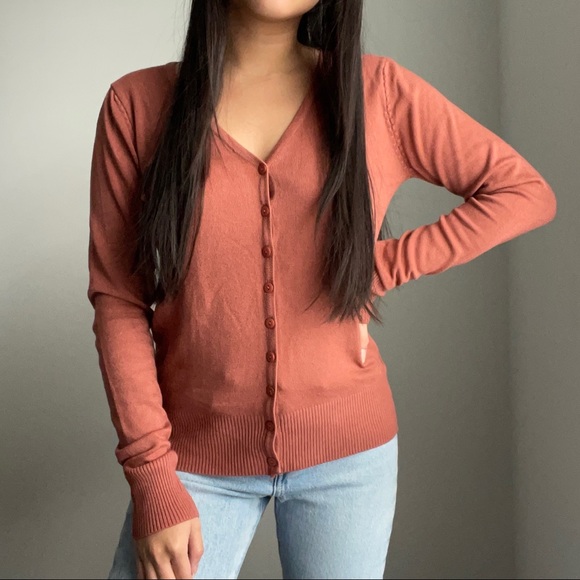 Papaya Button Up Cardigan - Picture 3 of 11